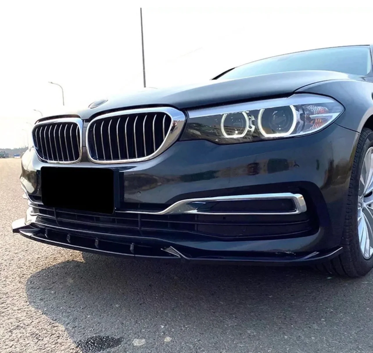 BMW 5 SERIES G30 G31 SE PRE LCI FRONT SPLITTER LIP SPOILER LUXURY GLOSS BLACK - Image 6