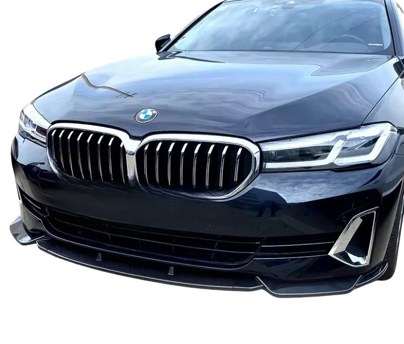 BMW 5 Series G30 LCI SE 2021-2023 Gloss Black Front Splitter 3 Piece - Image 8