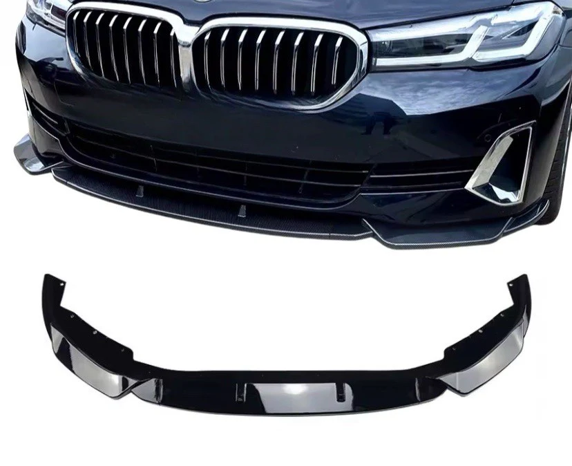 BMW 5 Series G30 LCI SE 2021-2023 Gloss Black Front Splitter 3 Piece - Image 9