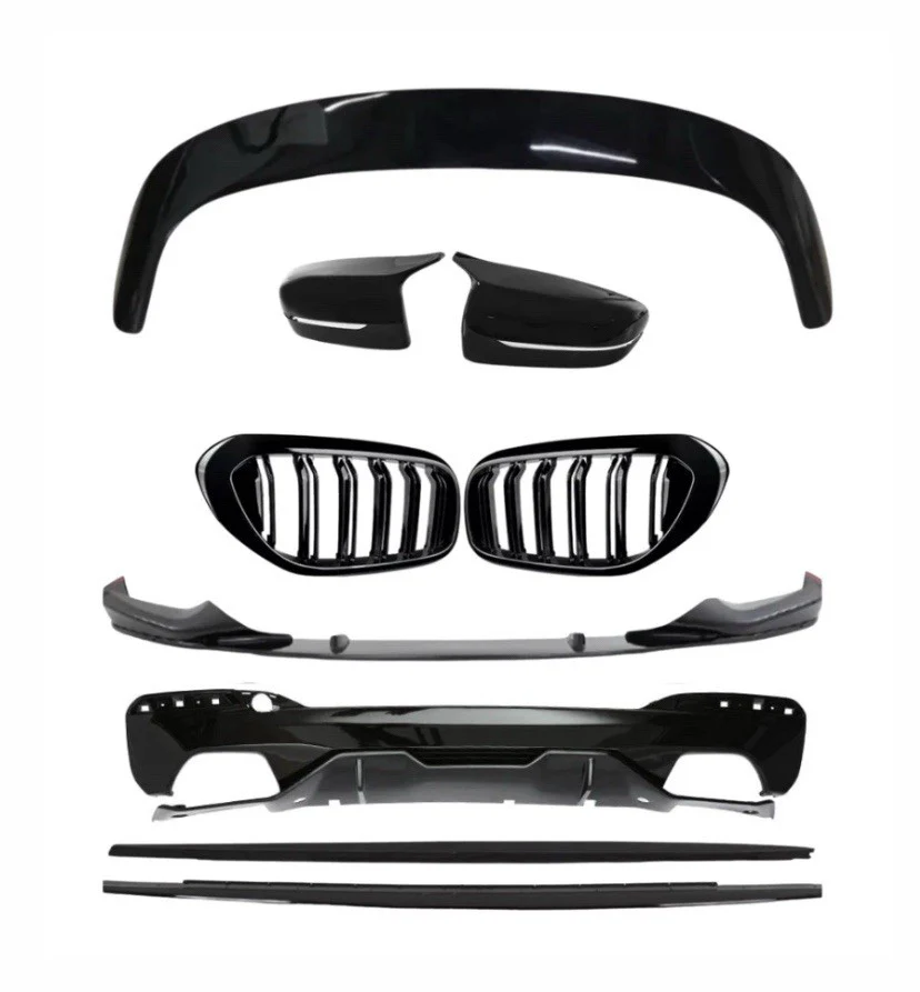 BMW 5 SERIES G31 ESTATE TOURING PRE DIFFUSER LIP BODY KIT GRILLES MIRRORS GLOSS