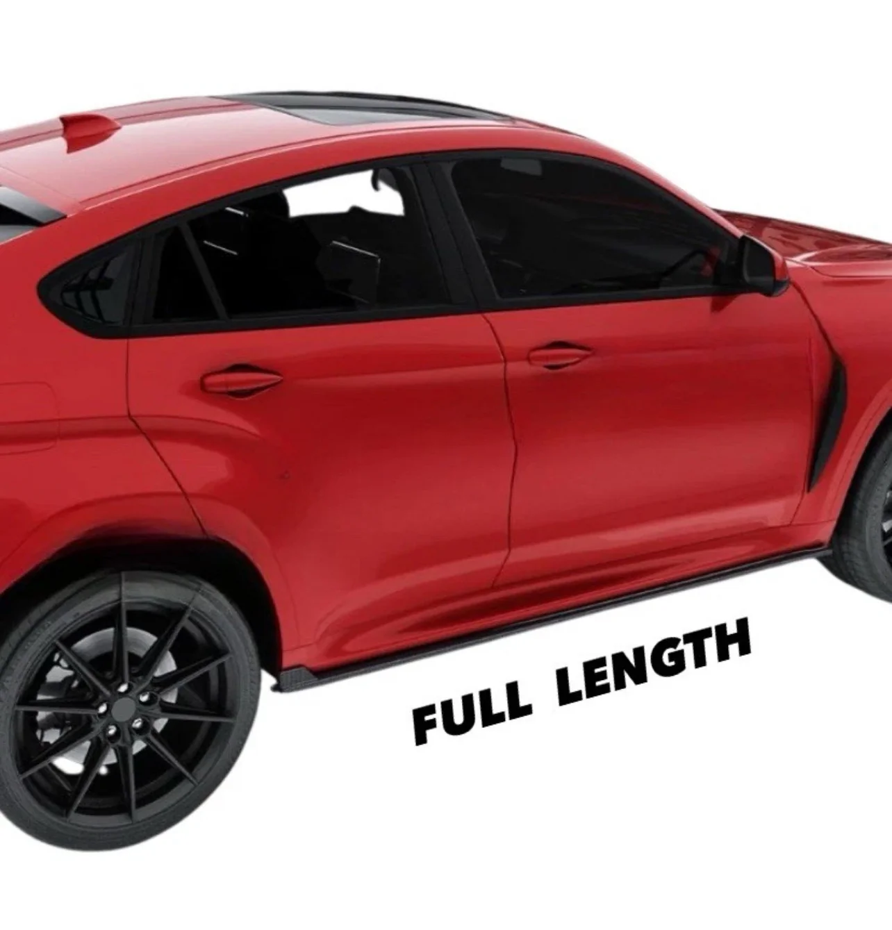 BMW F15 F85 X5M X6M F86 F16 GLOSS BLACK FULL SIDE SKIRT SKIRTS EXTENSION BLADE - Image 4