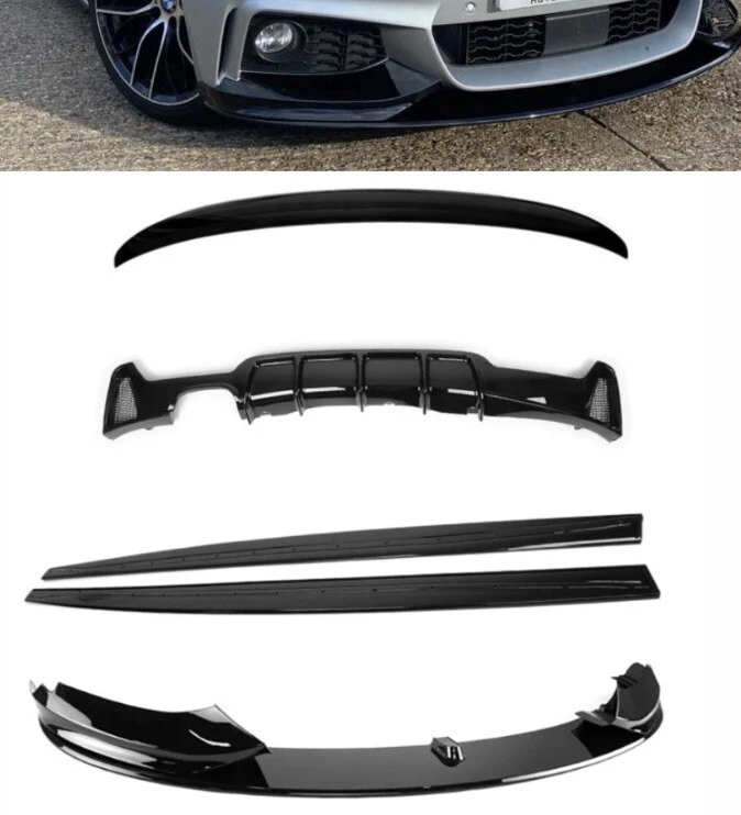 BMW F32 4 SERIES COUPE BODY KIT SPLITTER LIP SIDE SKIRT REAR SPOILER DIFFUSER - Image 3