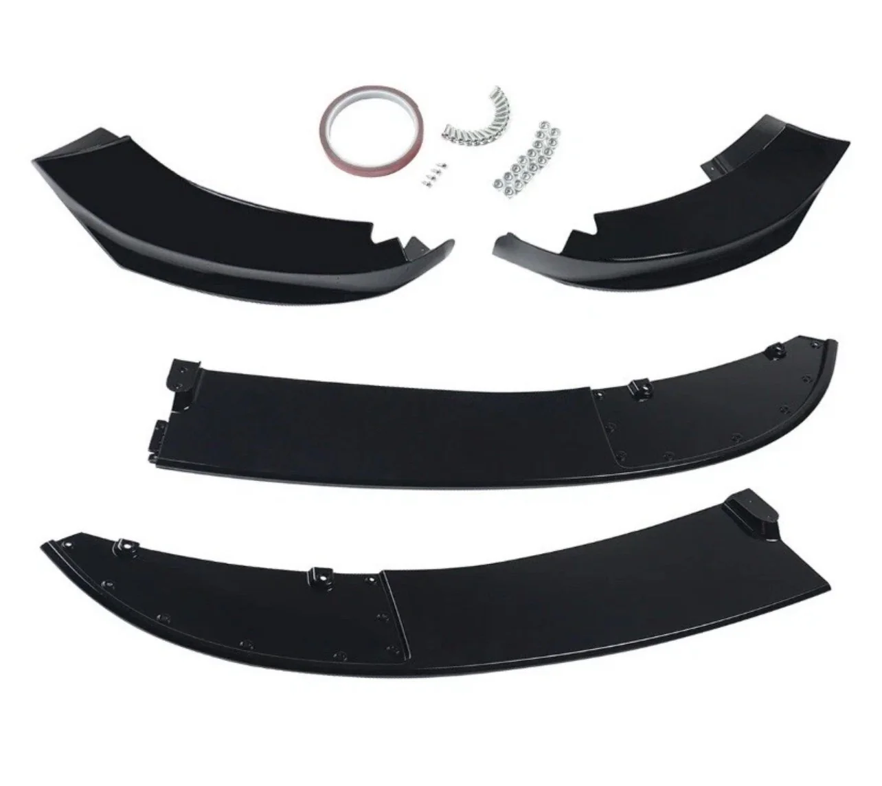BMW F32 F33 F36 FRONT SPLITTER 4 SERIES M SPORT LIP GLOSS BLACK ABS COUPE GRAN CONVERTIBLE - Image 5