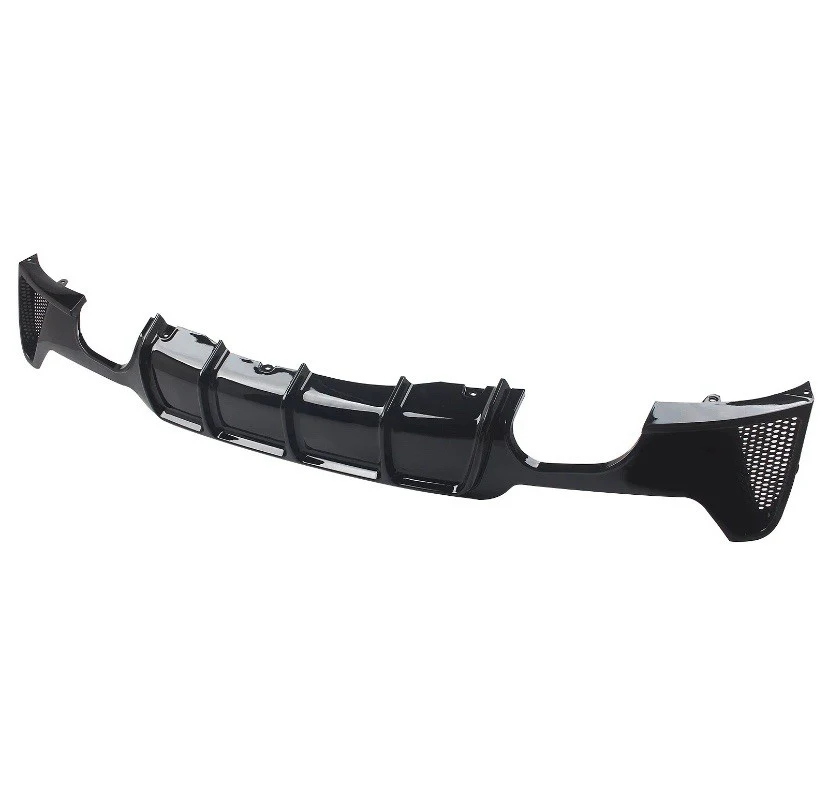 BMW F32 F33 F36 GLOSS BLACK REAR DIFFUSER QUAD EXIT VALANCE PERFORMANCE SPOILER - Image 4