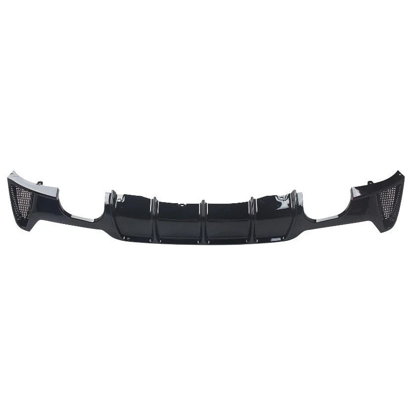 BMW F32 F33 F36 GLOSS BLACK REAR DIFFUSER QUAD EXIT VALANCE PERFORMANCE SPOILER - Image 5