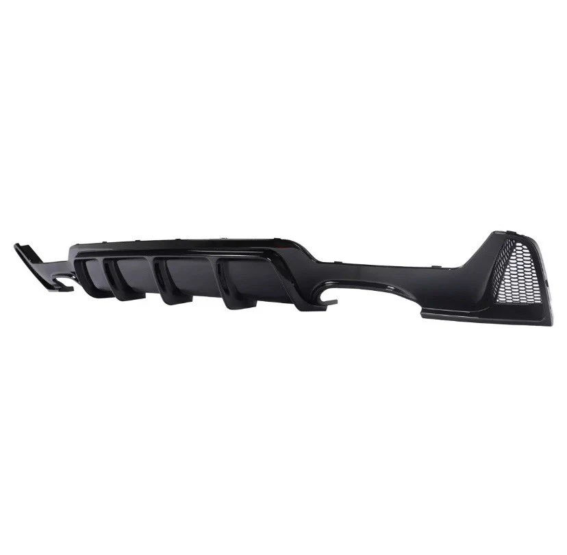 BMW F32 F33 F36 GLOSS BLACK REAR DIFFUSER QUAD EXIT VALANCE PERFORMANCE SPOILER - Image 9