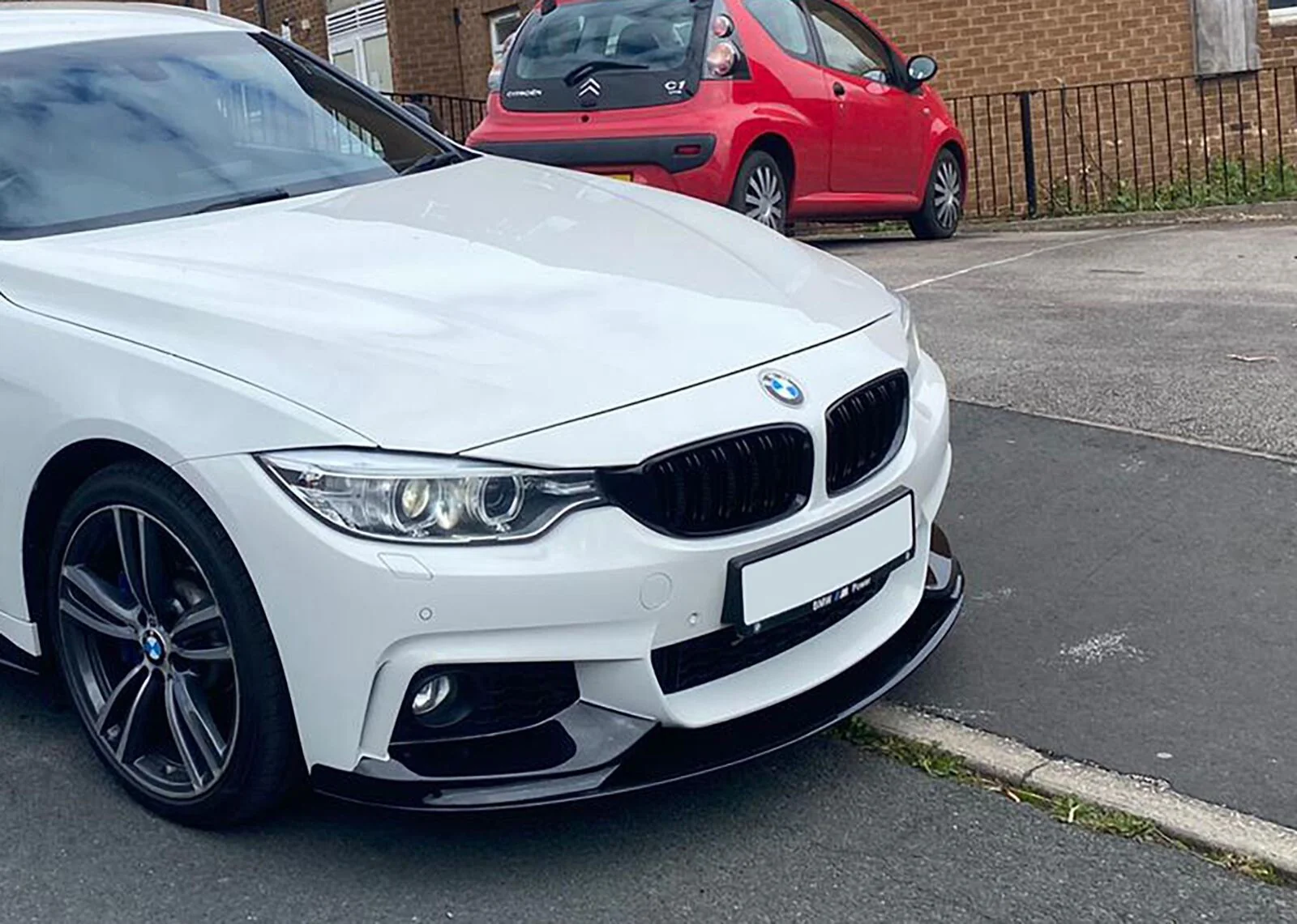 BMW F32 KIT 4 SERIES SPLITTER LIP DIFFUSER MIRROR SIDES GRILLES SPOILER GLOSS BK - Image 11