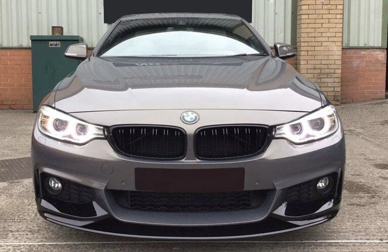 BMW F32 KIT 4 SERIES SPLITTER LIP DIFFUSER MIRROR SIDES GRILLES SPOILER GLOSS BK - Image 12