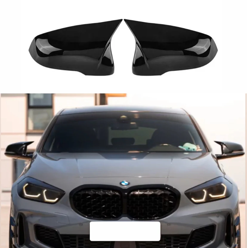 BMW F40 F44 F45 F46 F48 G29 2PCS DOOR WING MIRROR COVERS CAPS GLOSS BLACK ABS - Image 10