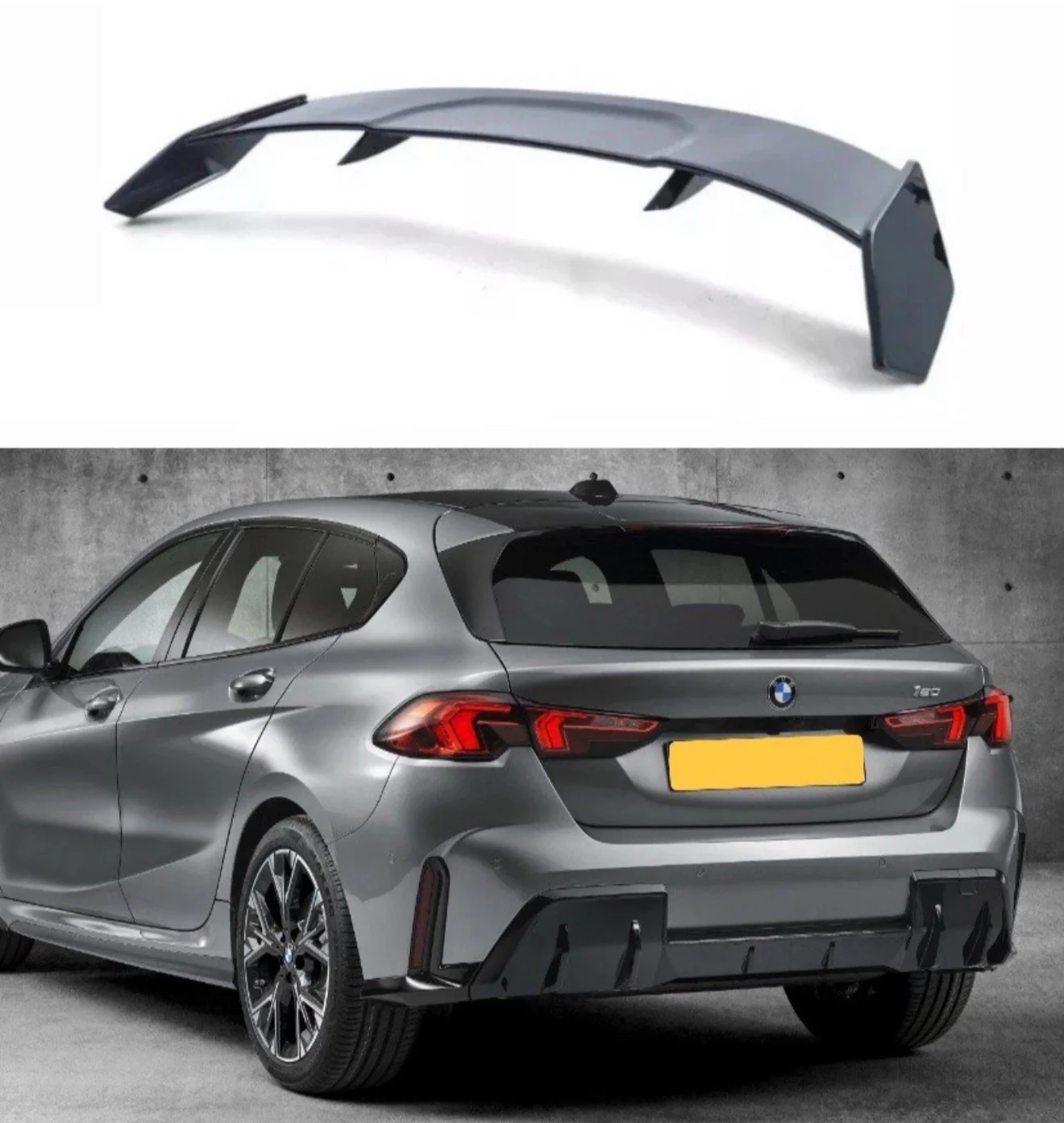 BMW F70 1 SERIES FLAT ROOF SPOILER REAR LIP GLOSS BLACK