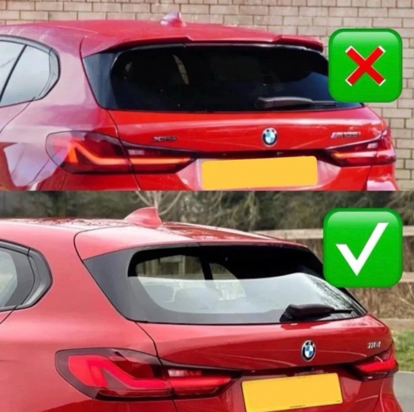 BMW F70 1 SERIES FLAT ROOF SPOILER REAR LIP GLOSS BLACK - Image 2
