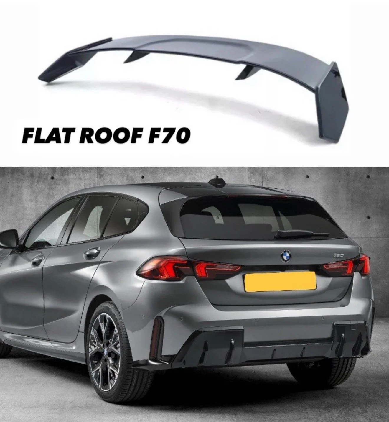 BMW F70 1 SERIES FLAT ROOF SPOILER REAR LIP GLOSS BLACK - Image 5