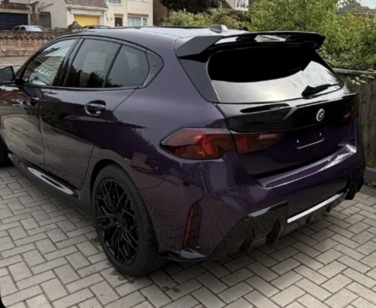 BMW F70 1 Series Rear Roof Spoiler Gloss Black STM - Image 4