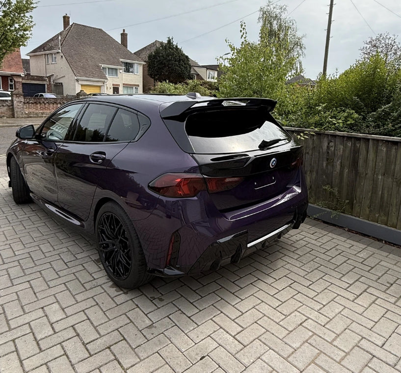 BMW F70 1 Series Rear Roof Spoiler Gloss Black STM - Image 7