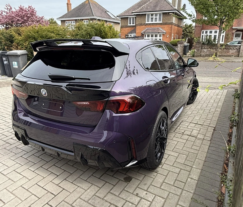 BMW F70 1 Series Rear Roof Spoiler Gloss Black STM - Image 9