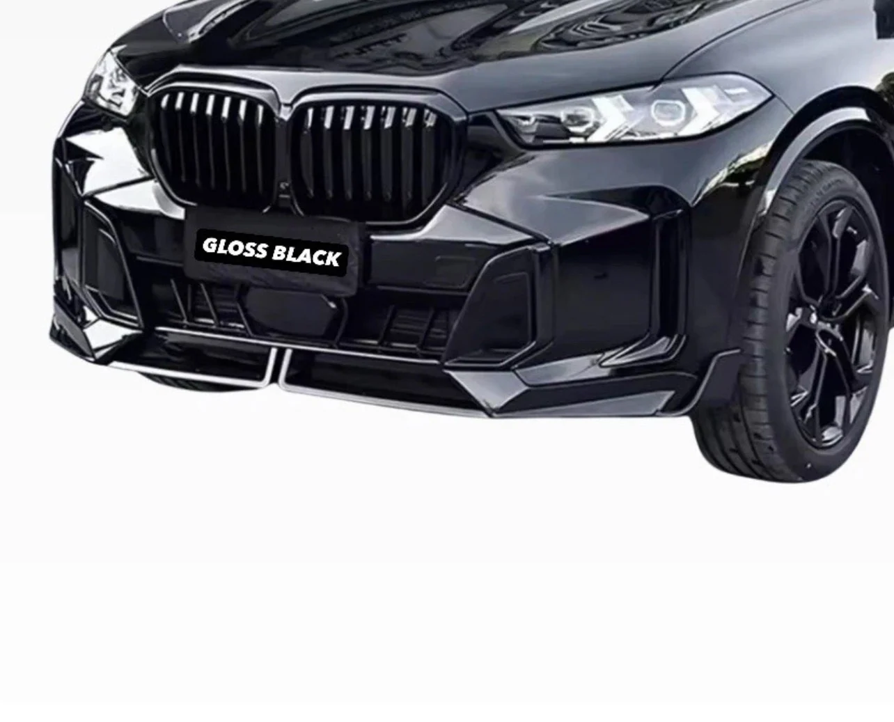 BMW G06 X6 LCI 23-25 MP Style Gloss Black Front Spoiler Splitter Lip Abs - Image 4