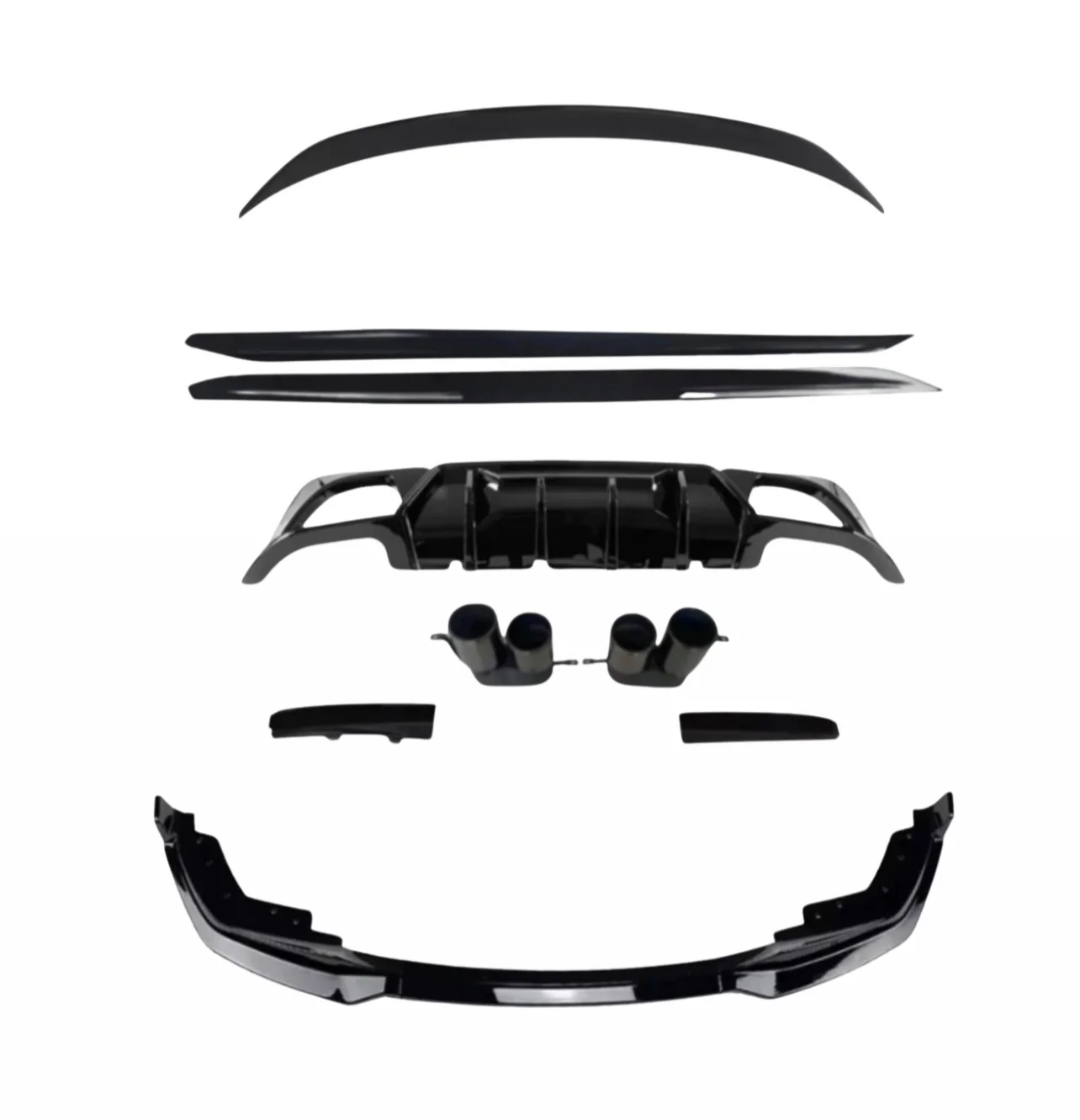 BMW G20 Kit 3 Series Quad Diffuser With Exhaust Tips Full Bodykit STM ED2 Splitter Pre Lci