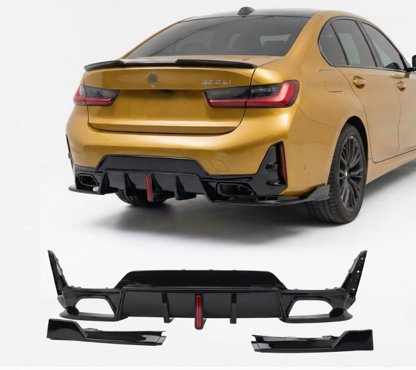 Bmw G20 Lci Diffuser gloss Black Rear Lip For 3 Series G21 Saloon Touring MP