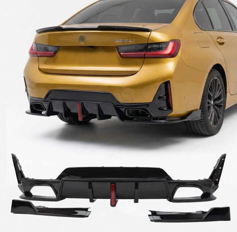 Bmw G20 Lci Diffuser gloss Black Rear Lip For 3 Series G21 Saloon Touring MP - Image 6