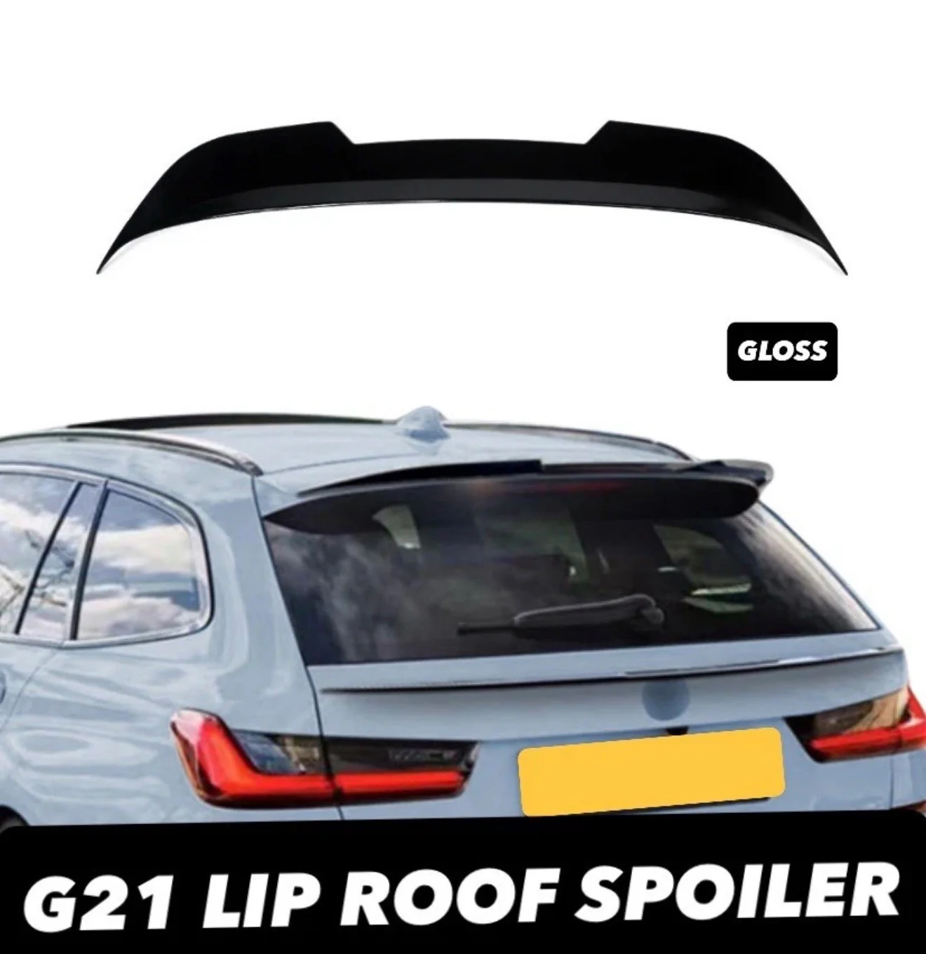BMW G21 LCI 3 SERIES BODY KIT BODYKIT FRONT SPLITTER REAR DIFFUSER QUAD STM ROOF SPOILER - Image 7