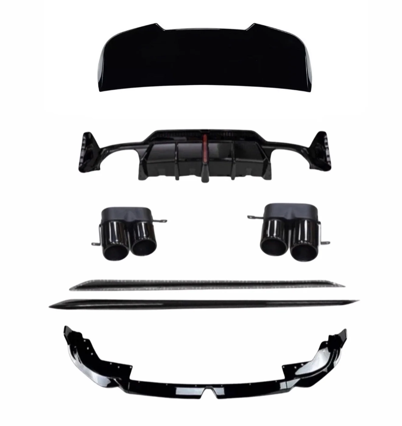 BMW G21 LCI 3 SERIES TOURING ESTATE BODY KIT SPLITTER REAR QUAD LED DIFFUSER MP FULL ROOF