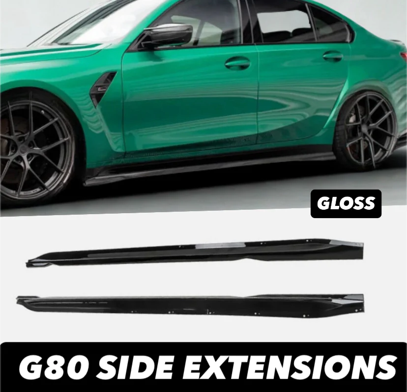 BMW G80 M3 G81 Touring Gloss Side Skirt Extension Lip Abs Extensions Mp - Image 7