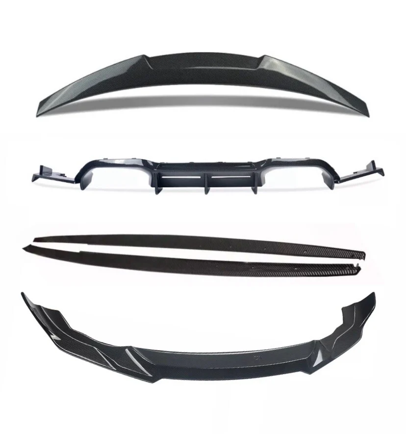 BMW M2 F87 Carbon Kit Front Splitter Spoiler Lip Diffuser Side Extensions 16-21 - Image 8