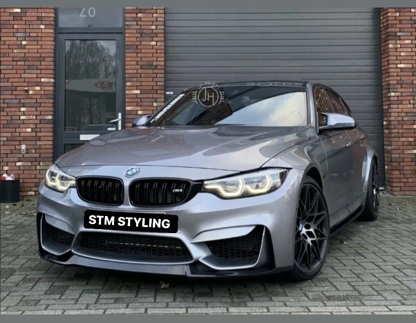 BMW M3 M4 F80 F82 F83 CS SPORT STYLE FRONT LIP SPLITTER GLOSS BLACK OEM FIT - Image 3