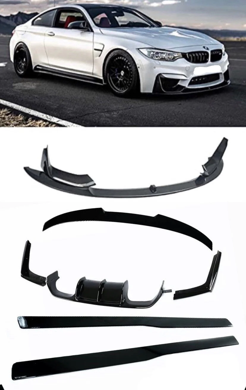 BMW M3 M4 F80 F82 F83 GLOSS FRONT SPLITTER REAR DIFFUSER SIDE SKIRTS BODY KIT MP