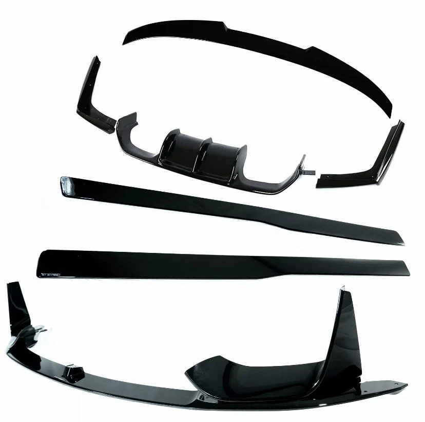 BMW M3 M4 F80 F82 F83 GLOSS FRONT SPLITTER REAR DIFFUSER SIDE SKIRTS BODY KIT MP - Image 6