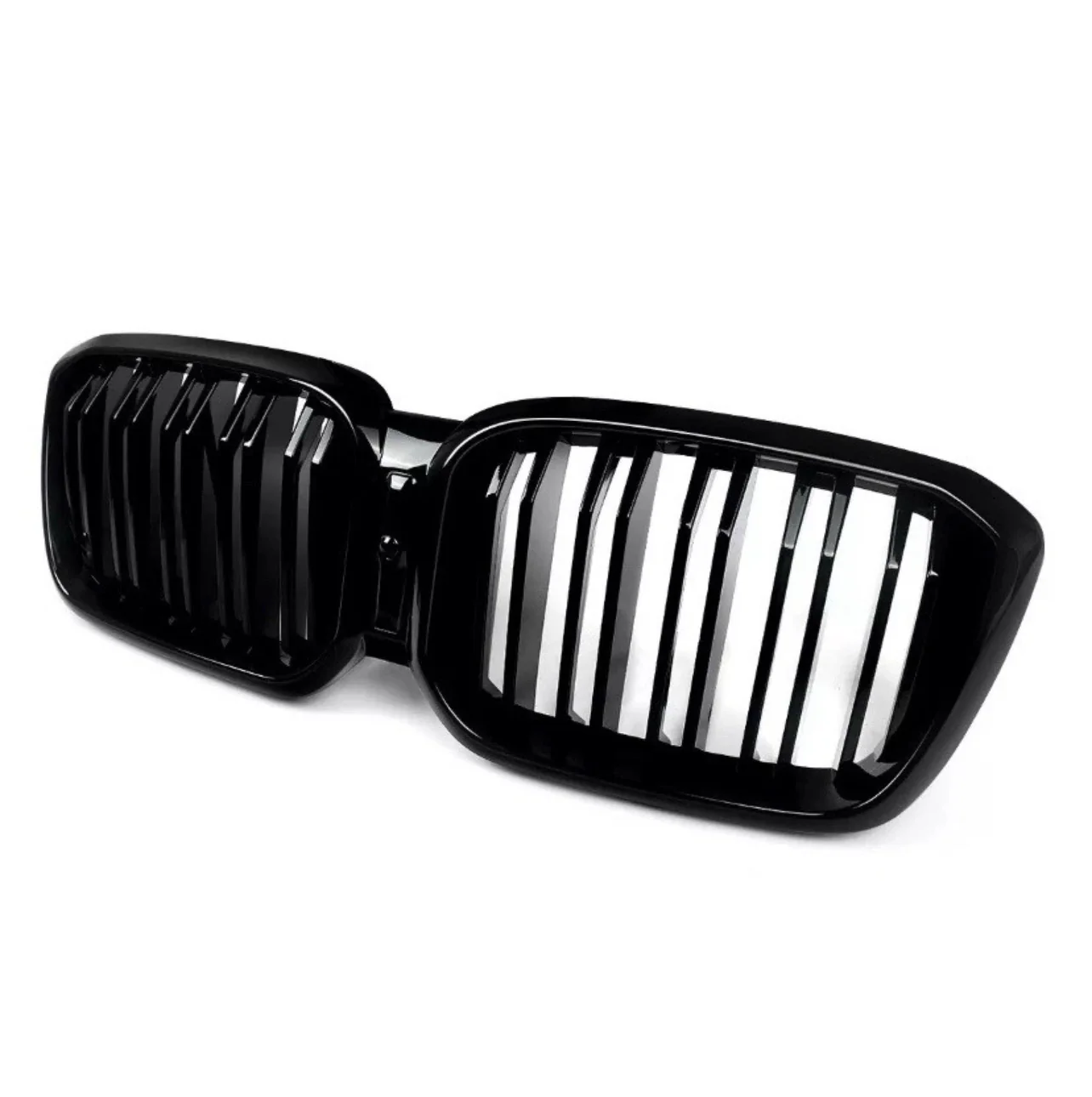 BMW X3 G01 X4 G02 LCI Facelift Gloss Black Twin Slat Kidney Grille Grills 2022+ - Image 2