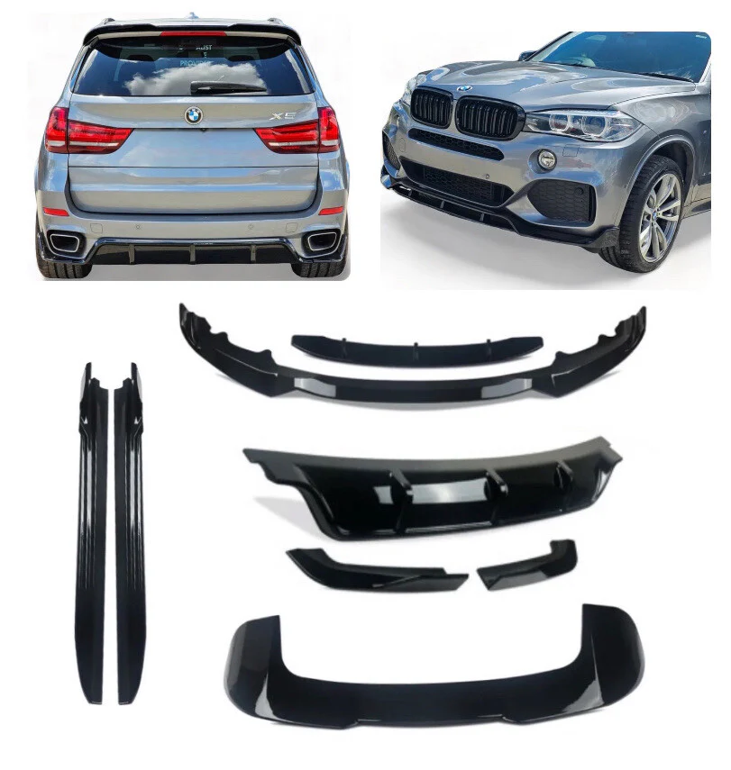 BMW X5 F15 KIT SPLITTER DIFFUSER SIDE SKIRTS SPOILER GLOSS BLACK GRILLES MIRRORS - Image 4