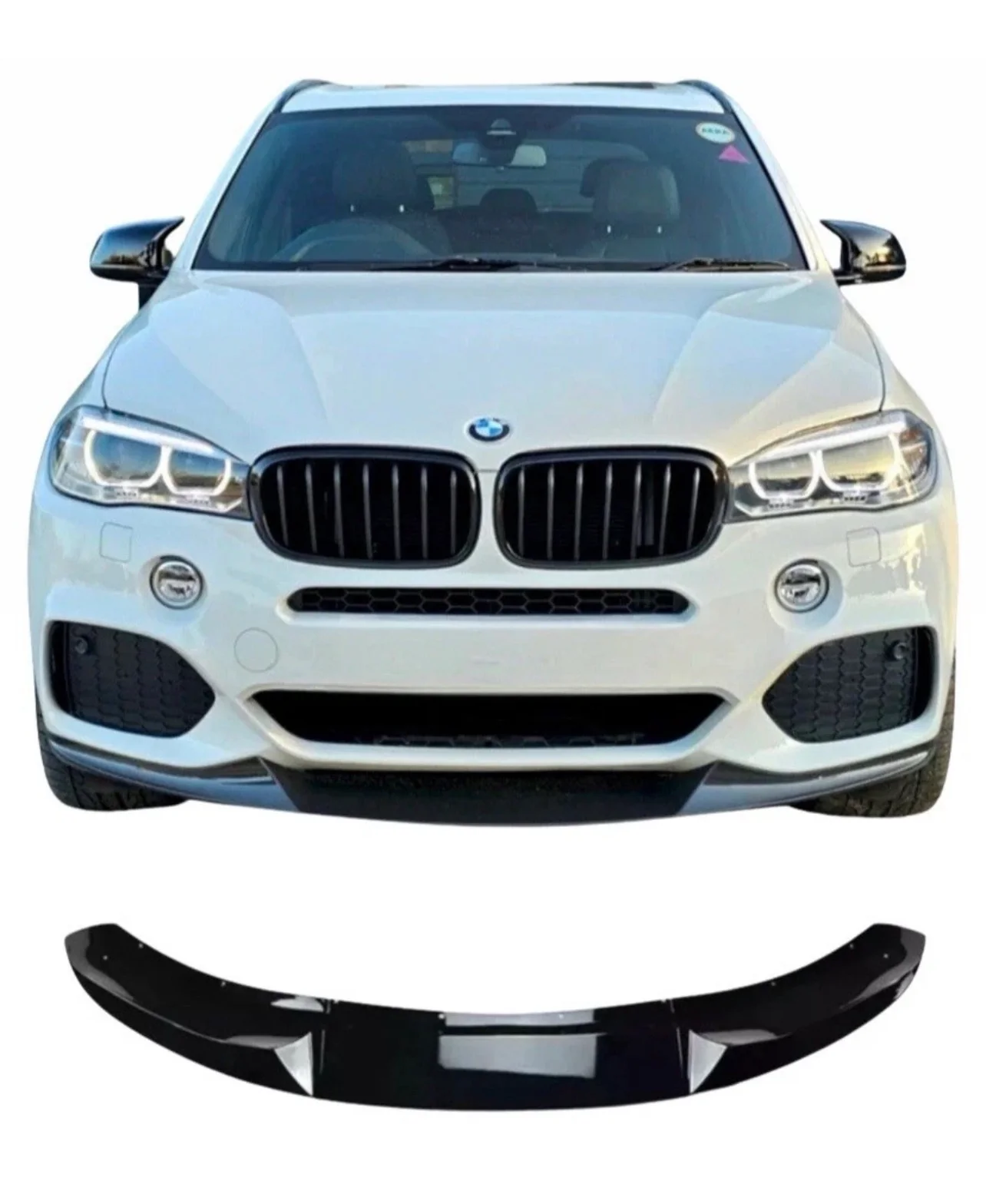 BMW X5 F15 M PERFORMANCE FRONT SPLITTER SPOILER GLOSS BLACK 14-18 M SPORT MP - Image 6