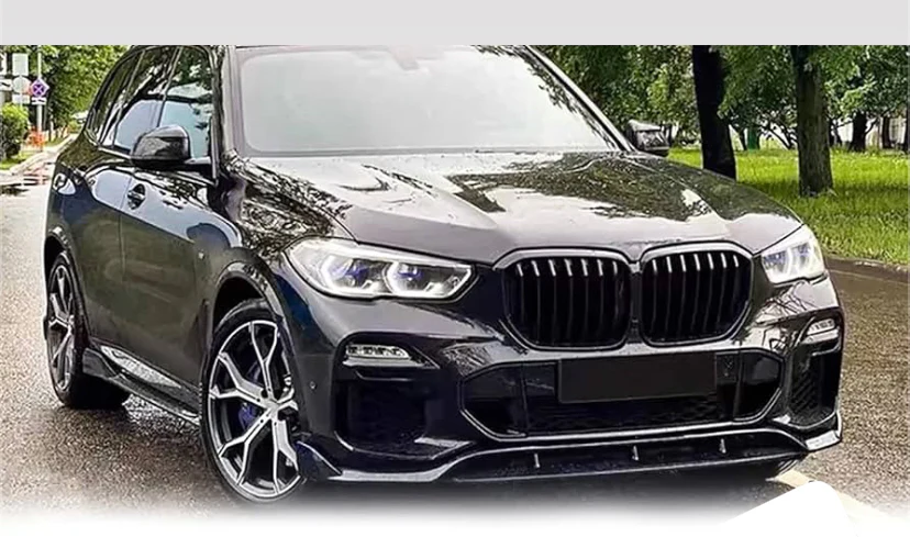 BMW X5 G05 M PERFORMANCE FRONT SPLITTER KIT SPOILER LIP GLOSS BLACK 2019-23 - Image 5