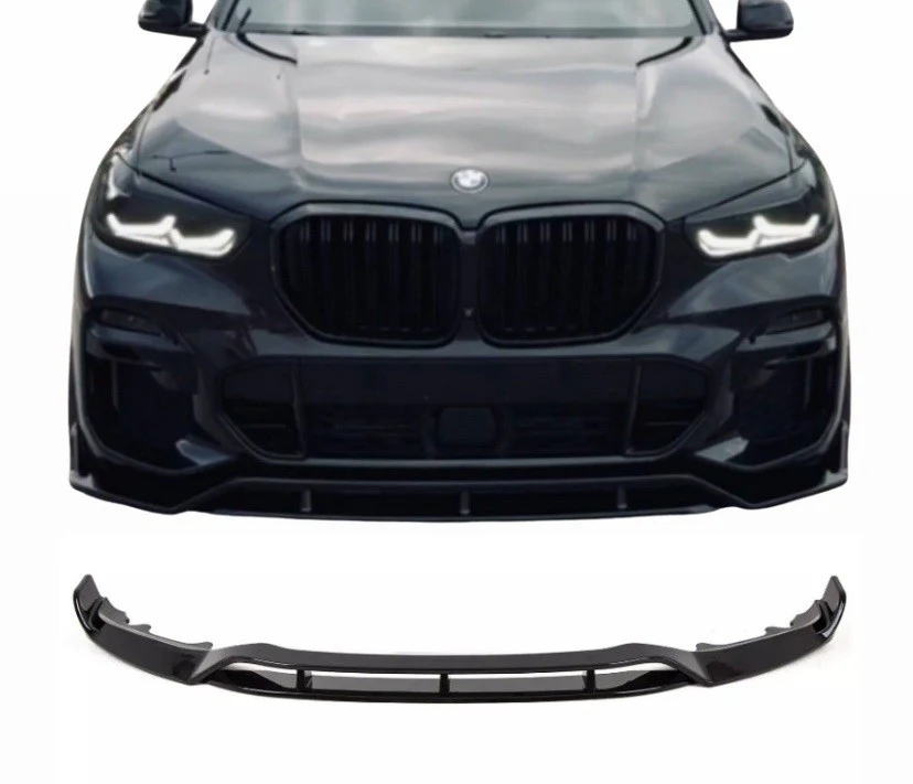 BMW X5 G05 M PERFORMANCE FRONT SPLITTER SPOILER LIP KIT GLOSS BLACK 2019+ ABS - Image 11