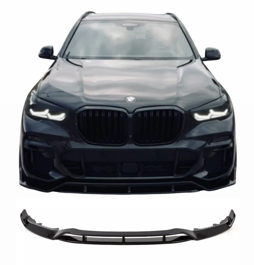 BMW X5 G05 M PERFORMANCE FRONT SPLITTER SPOILER LIP KIT GLOSS BLACK 2019+ ABS - Image 12