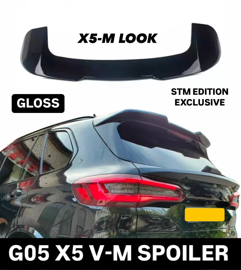 BMW X5 G05 Roof Spoiler Gloss Black Rear Window Wing M Performance 2019+ STM - Image 21