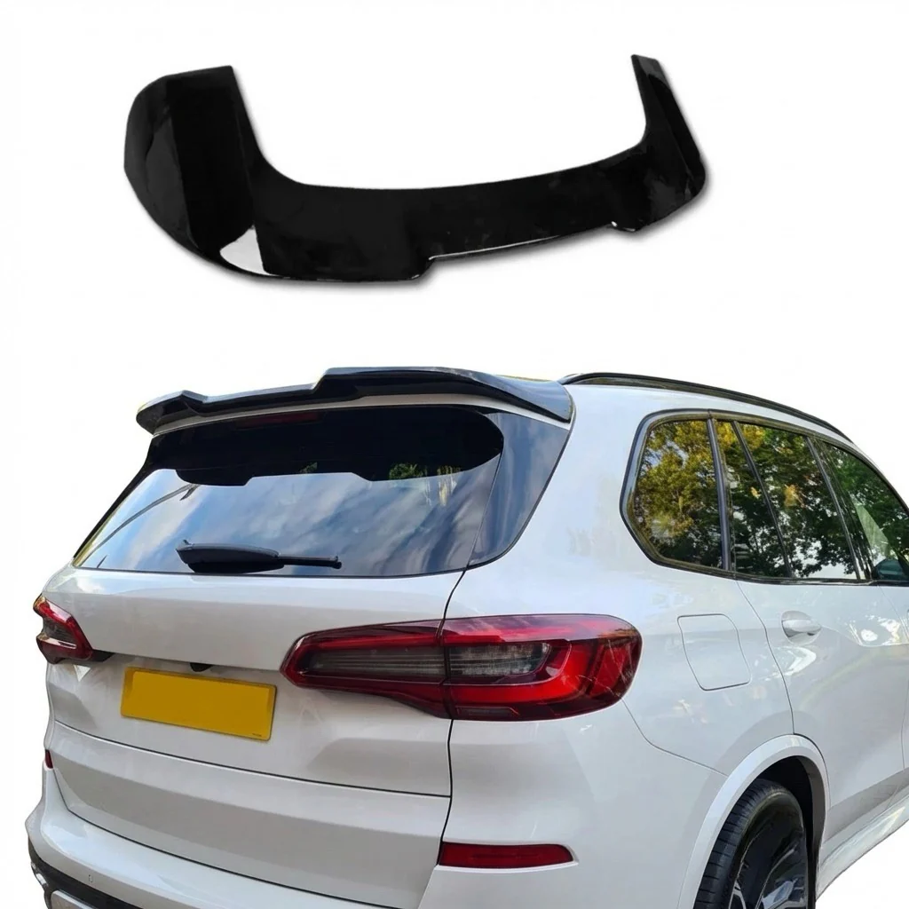 BMW X5 G05 Roof Spoiler Gloss Black Rear Window Wing M Performance 2019+ STM - Image 7