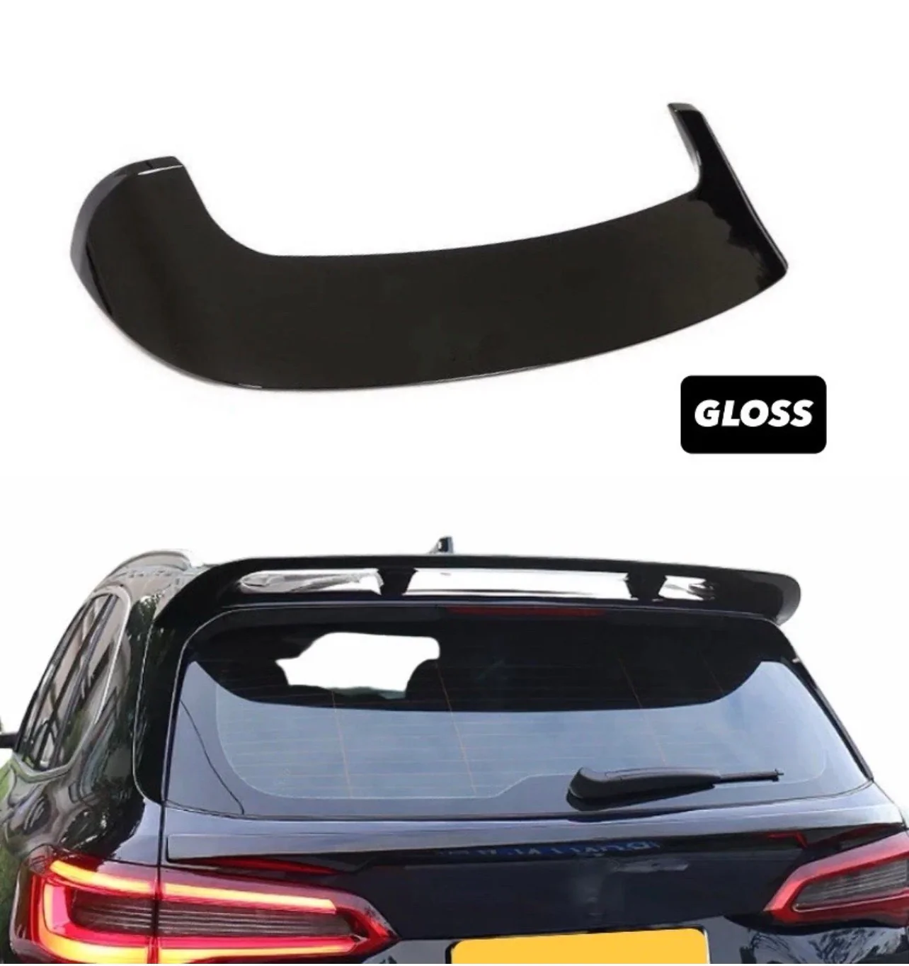 BMW X5 G05 Roof Spoiler Gloss Black Rear Window Wing M Performance 2019+ STM ABS - Image 4