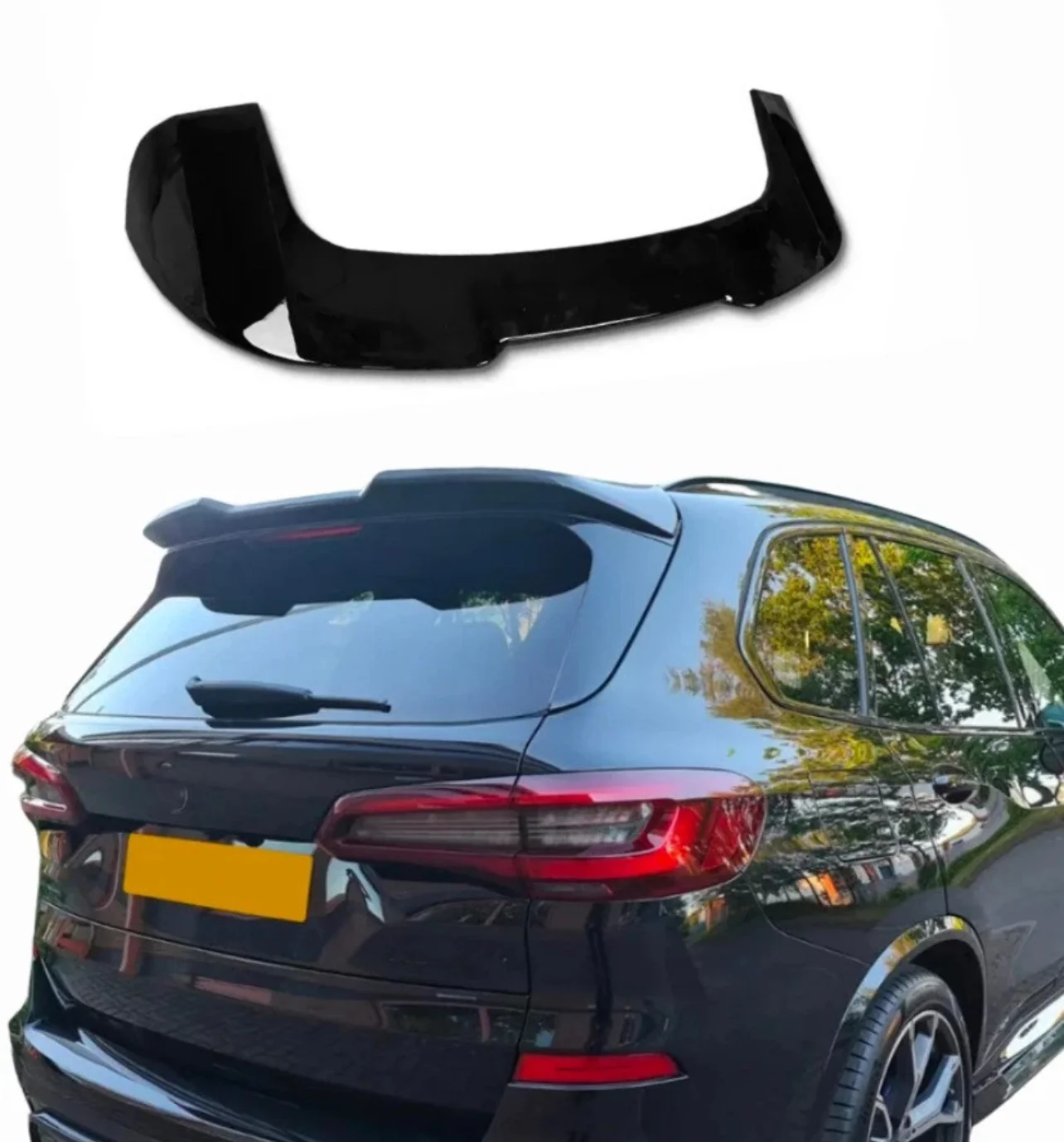BMW X5 G05 Roof Spoiler Gloss Black Rear Window Wing M Performance 2019+ STM X5M - Image 2