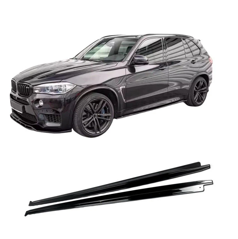 BMW X5M F85 F15 X6M F86 F16 GLOSS BLACK SIDE SKIRT EXTENSION BLADE LIP MP - Image 10