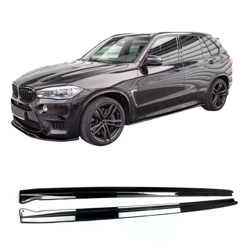 BMW X5M F85 F15 X6M F86 F16 GLOSS BLACK SIDE SKIRT EXTENSION BLADE LIP MP - Image 5