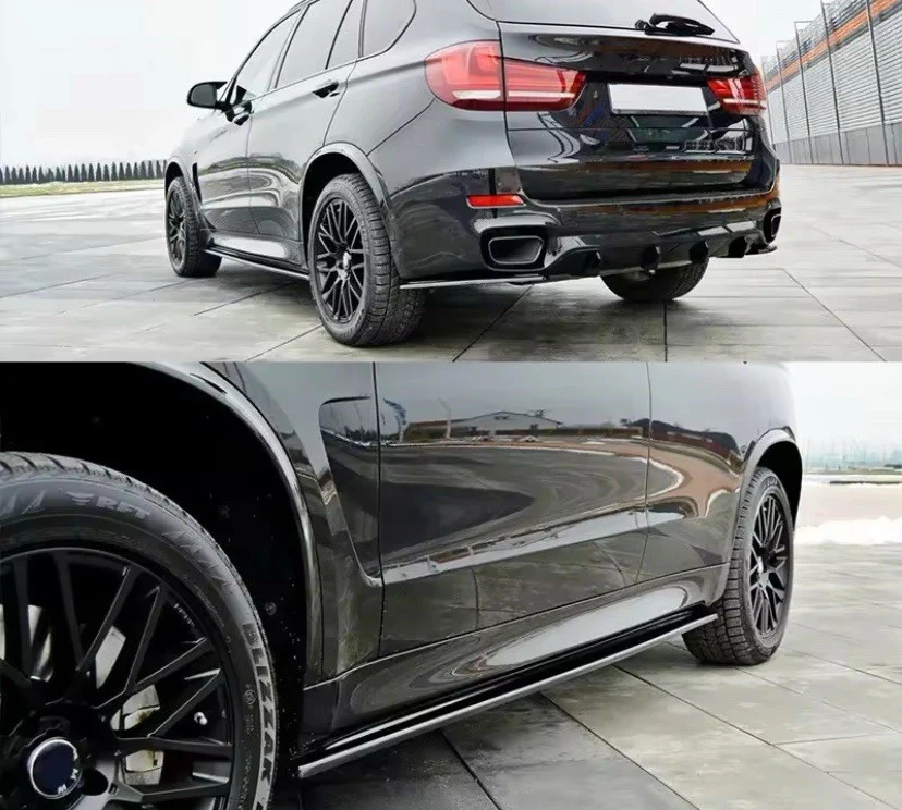 BMW X5M F85 F15 X6M F86 F16 GLOSS BLACK SIDE SKIRT EXTENSION BLADE LIP MP - Image 9