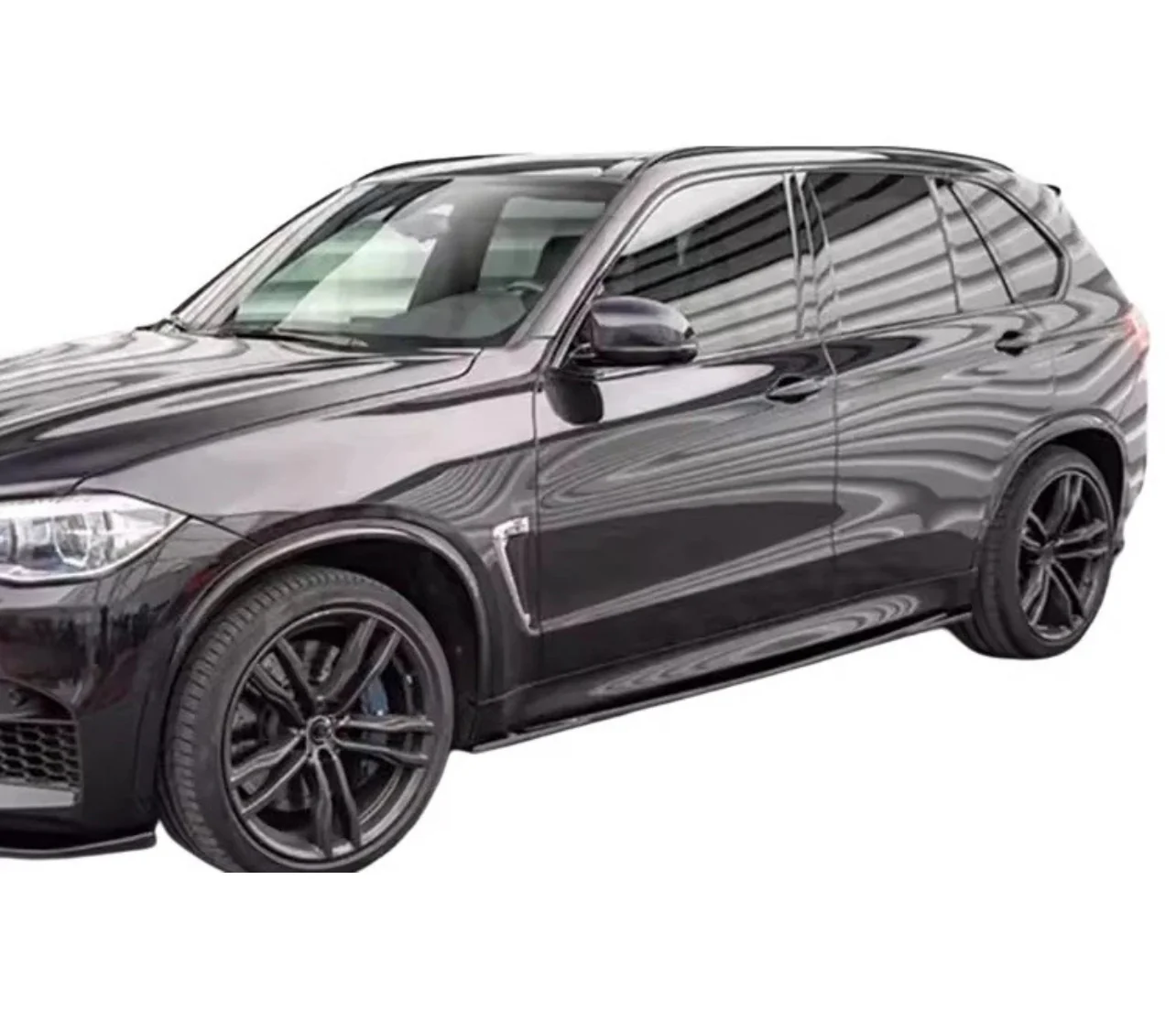 BMW X5M F85 F15 X6M F86 F16 GLOSS BLACK SIDE SKIRT EXTENSION BLADE LIP MP - Image 9