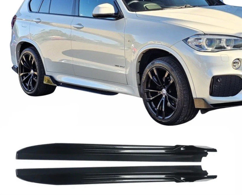 BMW X5M F85 F15 X6M F86 F16 GLOSS BLACK SIDE SKIRT SKIRTS EXTENSION BLADE