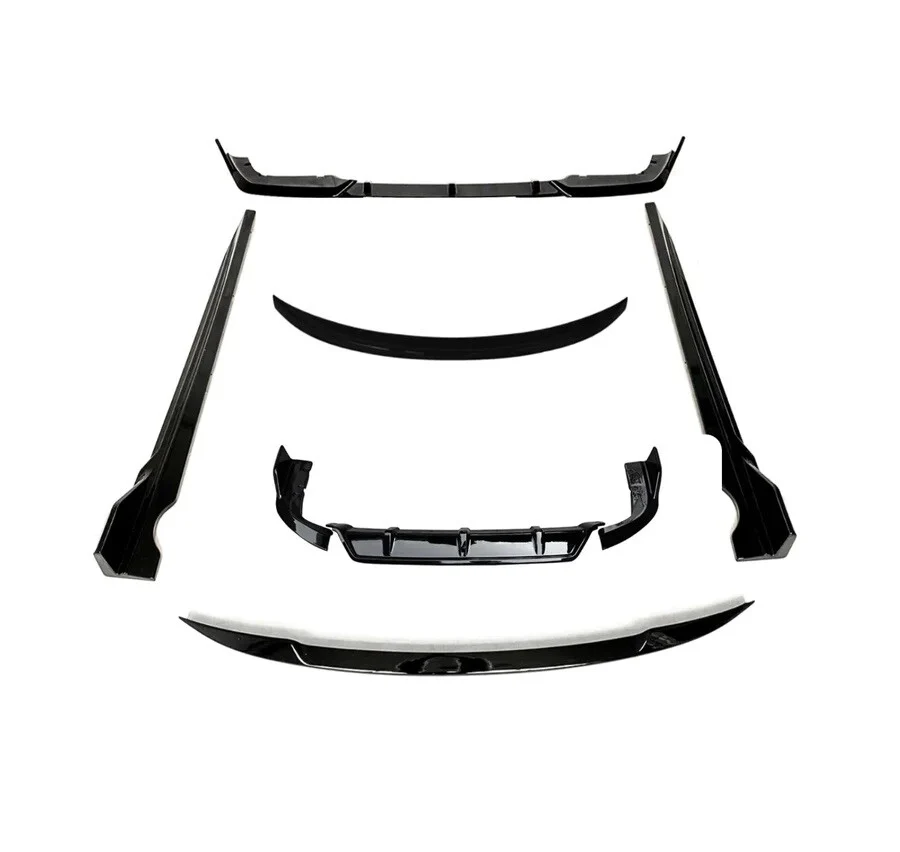BMW X5M F95 KIT SPLITTER DIFFUSER SIDE SKIRTS SPOILER GLOSS BLACK 2018+ - Image 3