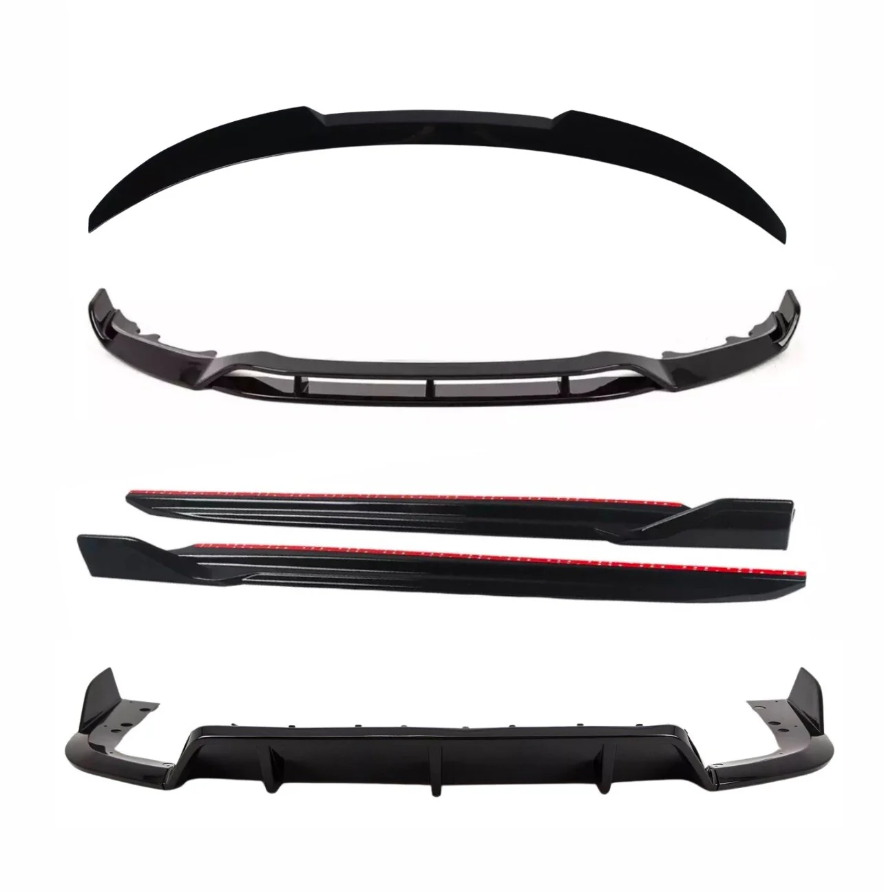 BMW X6 F16 GLOSS BLACK BODYKIT BODY KIT FRONT SPLITTER LIP REAR DIFFUSER SPOILER - Image 11