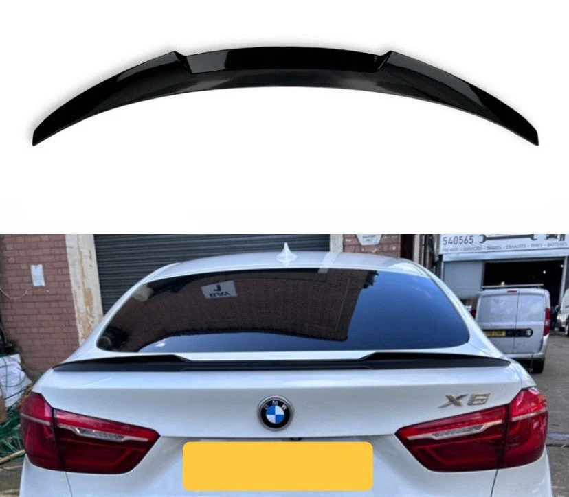 BMW X6 F16 X6M F86 GLOSS BLACK REAR TRUNK BOOT SPOILER WING M SPORT M4 V STYLE