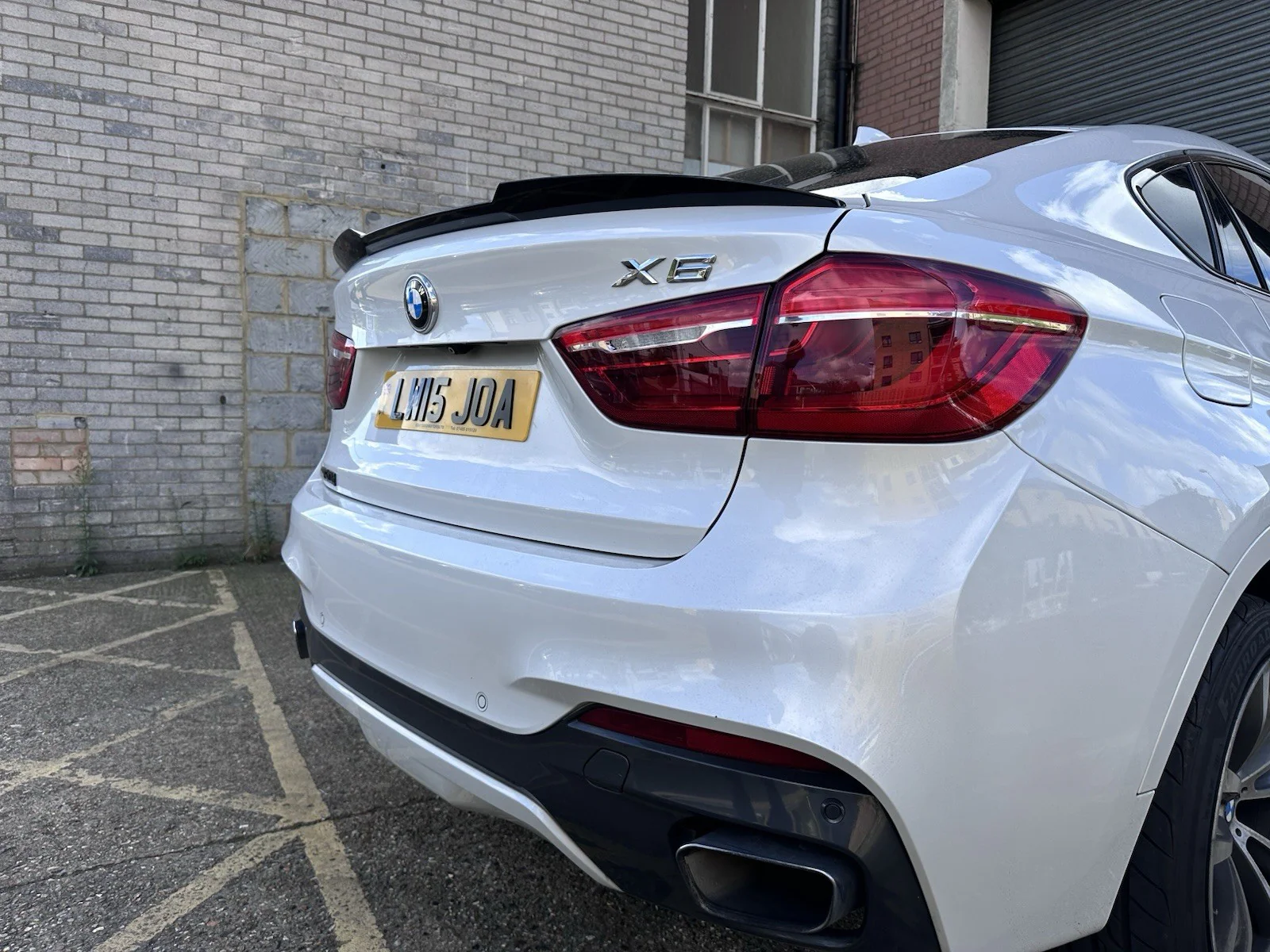 BMW X6 F16 X6M F86 GLOSS BLACK REAR TRUNK BOOT SPOILER WING M SPORT M4 V STYLE - Image 3