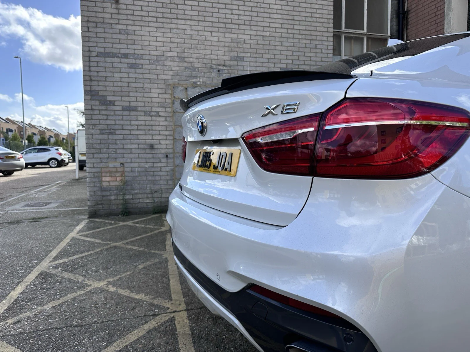 BMW X6 F16 X6M F86 GLOSS BLACK REAR TRUNK BOOT SPOILER WING M SPORT M4 V STYLE - Image 5